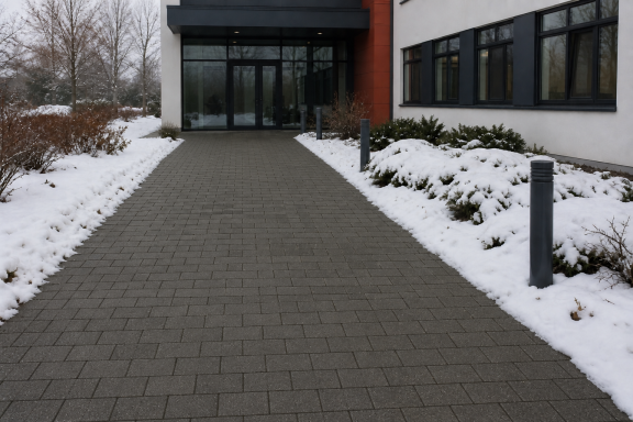 Winterdienst – NACHHER Geräumter und sicherer Gehweg nach dem Winterdienst